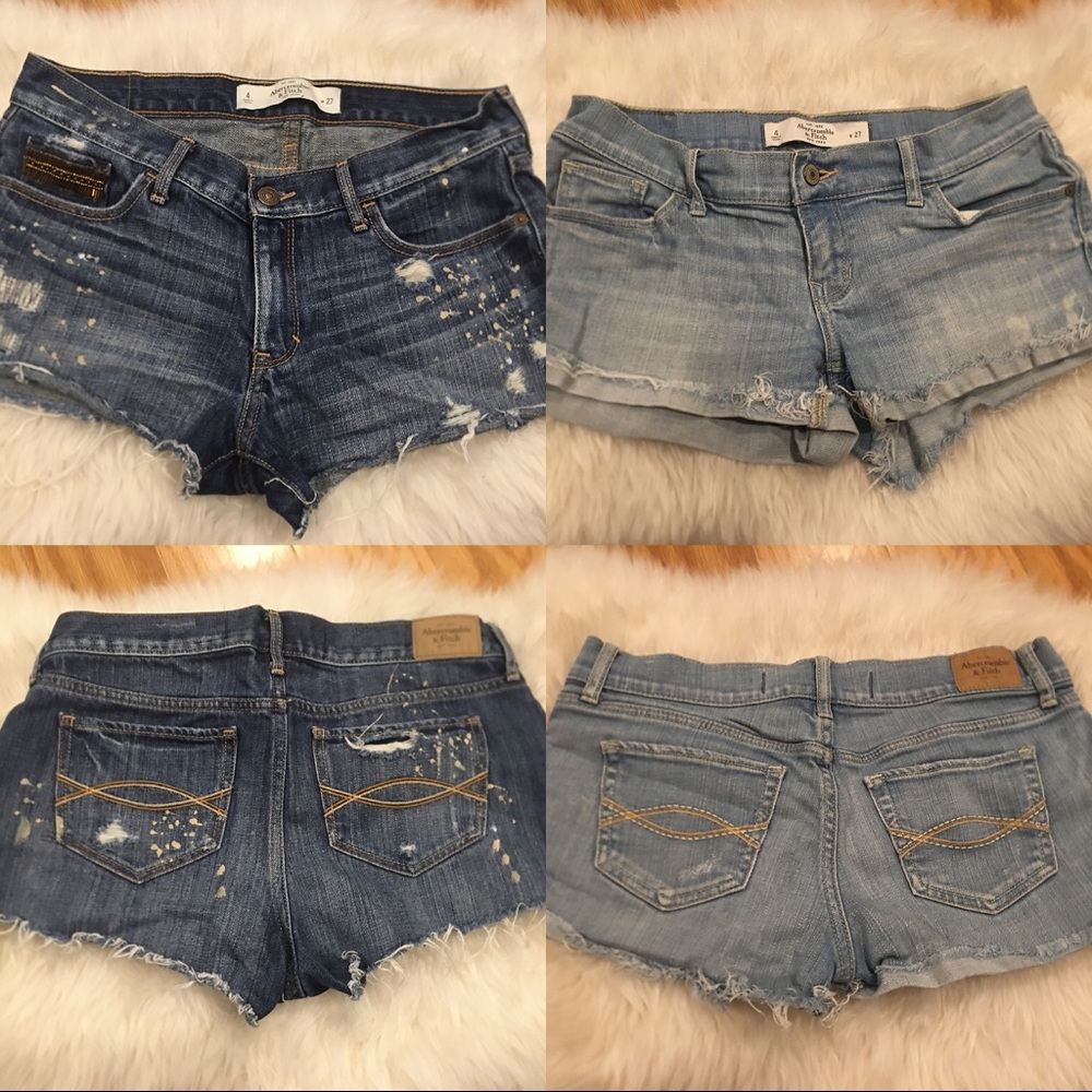 Abercrombie & Fitch A&F jeans shorts X2 size 27